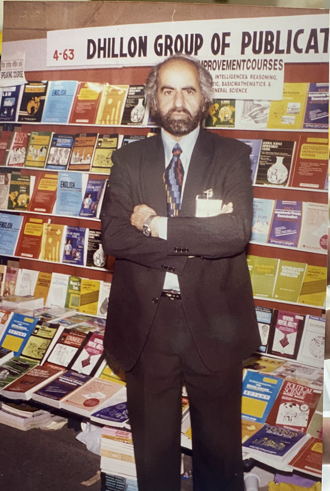 Prof. Dhillon at the Dhillon Group of Publications book fair stall